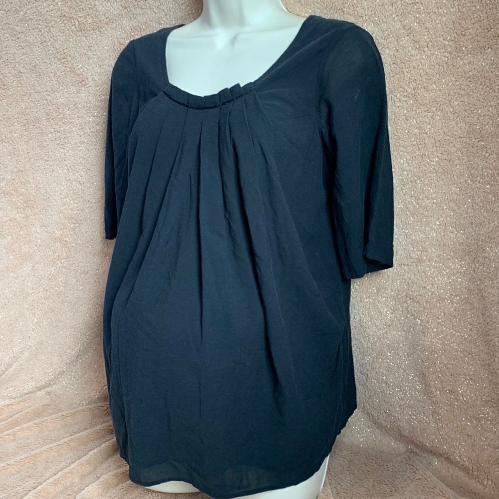 Old Navy Maternity Tunic Top Shirt S Black
